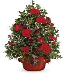 Holly & Pinecones Tree Bouquet from Mona's Floral Creations, local florist in Tampa, FL